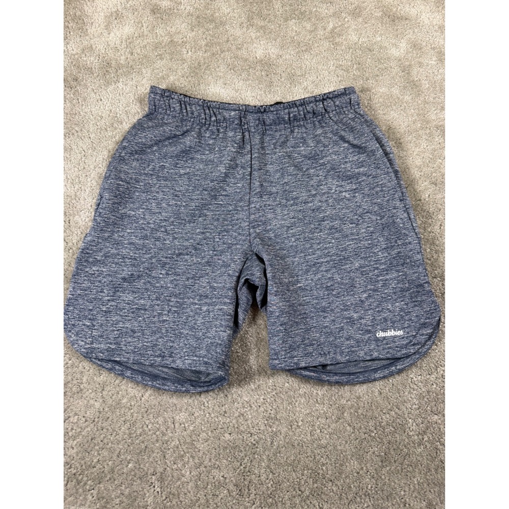 Chubbies Mens Blue Heathered Space Dye Athletic Gym Shorts Small RN 143198